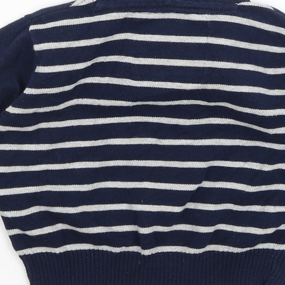 Cool Club Boys Blue Striped Cardigan Jumper Size 2 Years