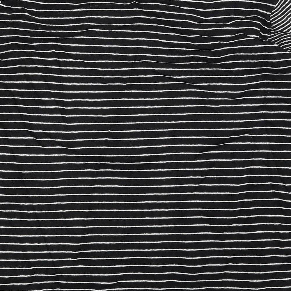 Very Womens Black Striped Pullover Jumper Size 16