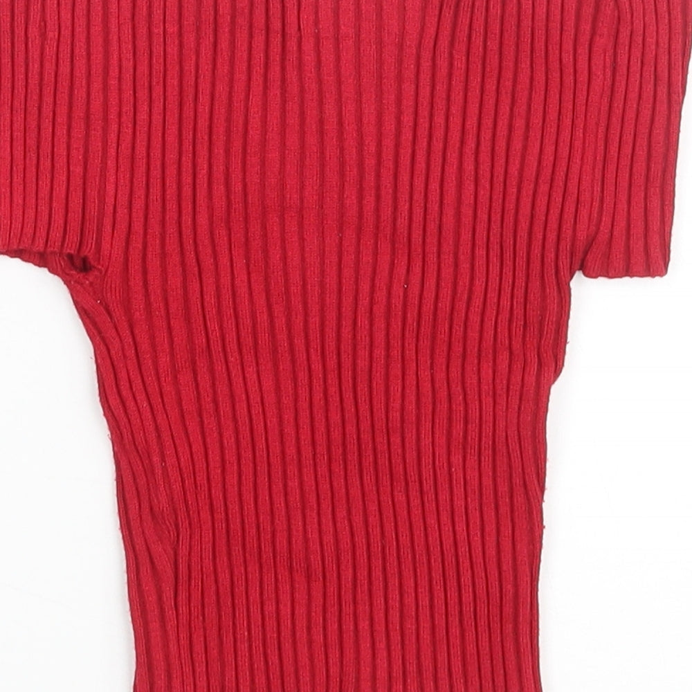 Missguided Womens Red Basic Blouse Size S
