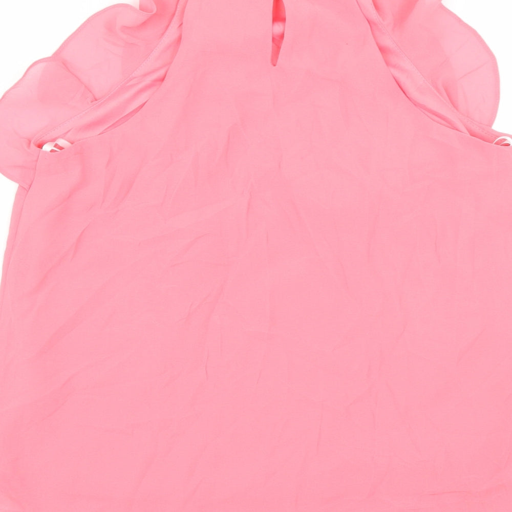 Monteau Womens Pink Basic Blouse Size S