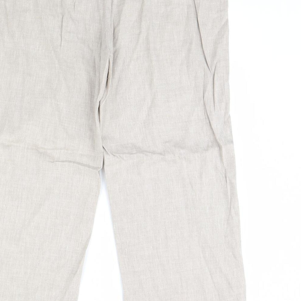 Preworn Womens Beige Trousers Size 40 in L28 in