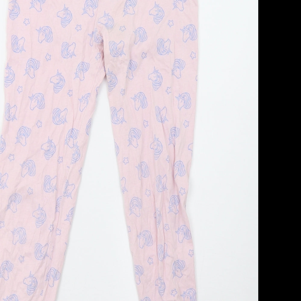 George Girls Pink Polka Dot Pyjama Set Size 10-11 Years