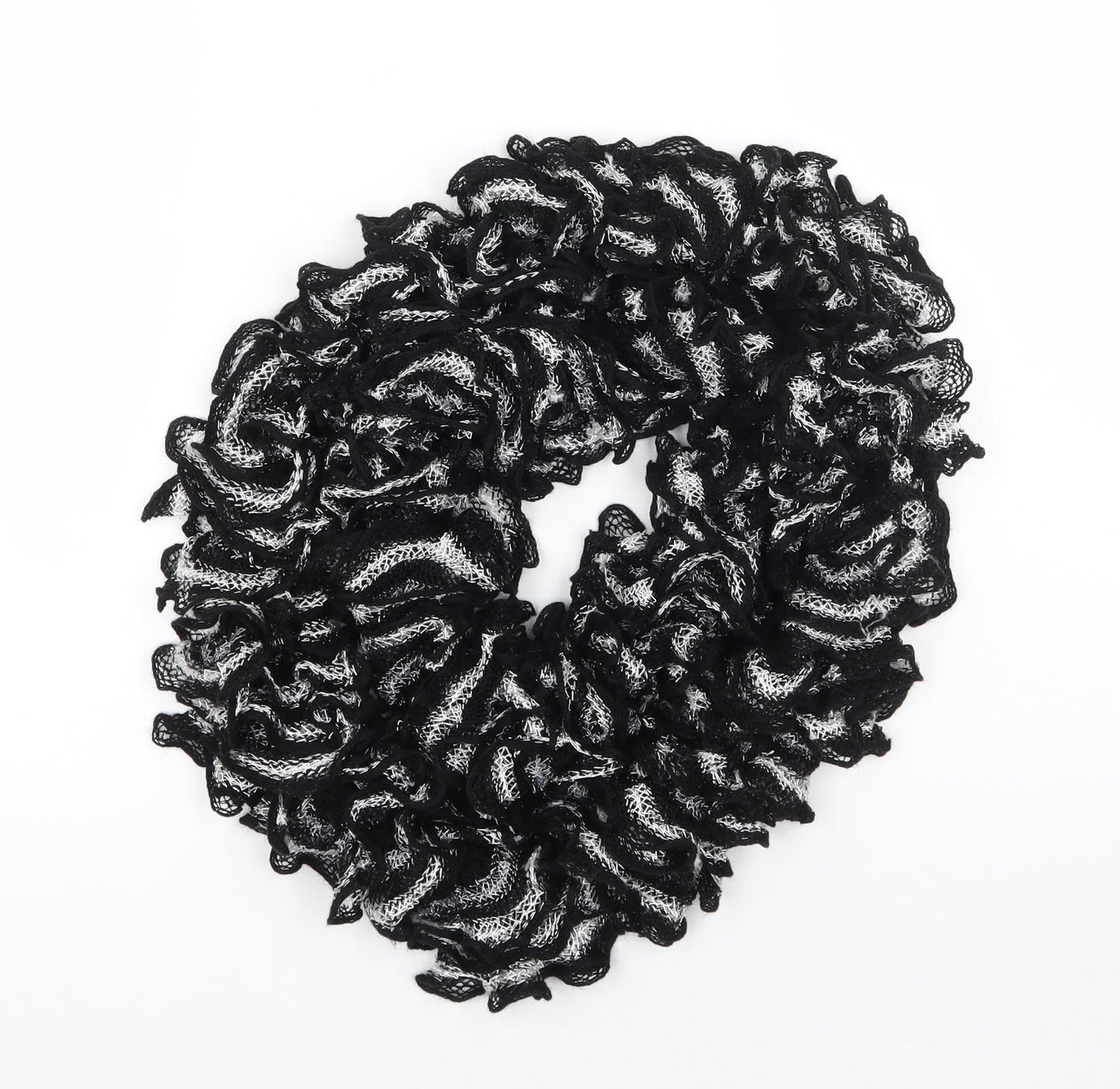 Preworn Womens Black Polka Dot Scarf
