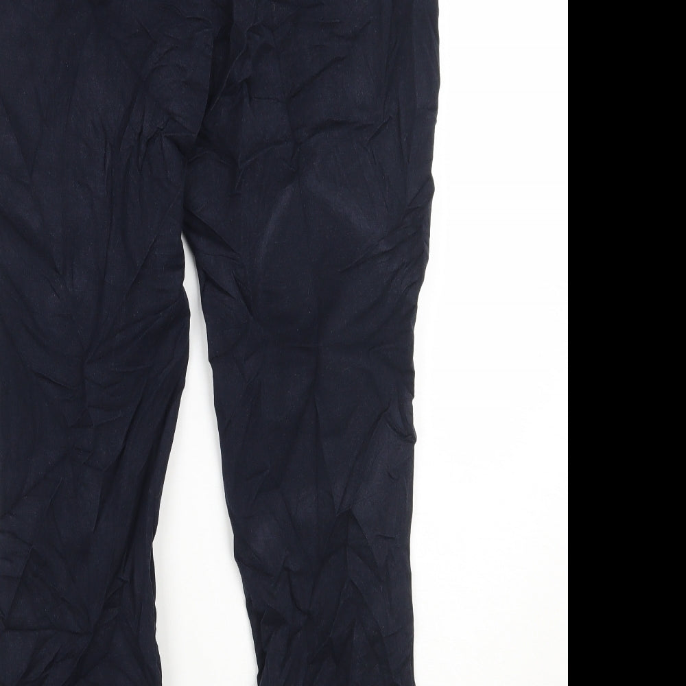Next Womens Blue Trousers Size 10 L23 in