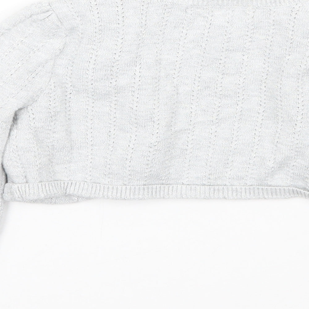 Marks & Spencer Girls Grey Cardigan Jumper Size 3-4 Years