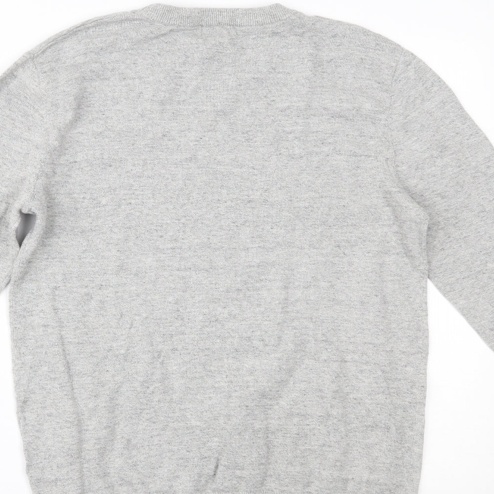 H&M Mens Grey Pullover Jumper Size S