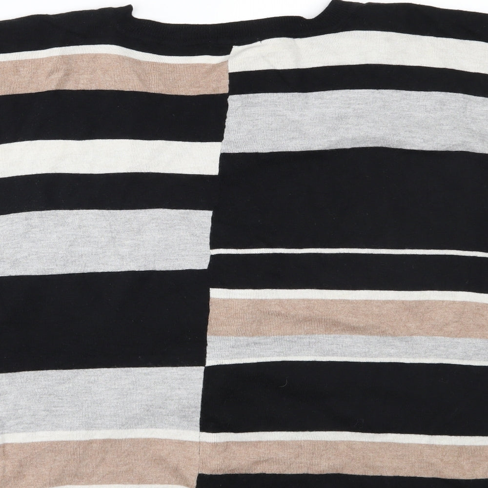 TU Womens Multicoloured Striped Basic Blouse Size M