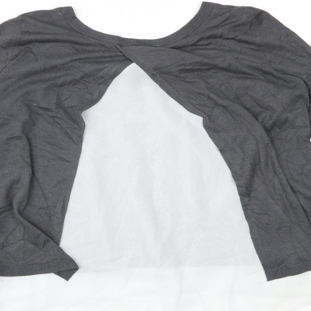 H&M Womens Grey Basic Blouse Size S