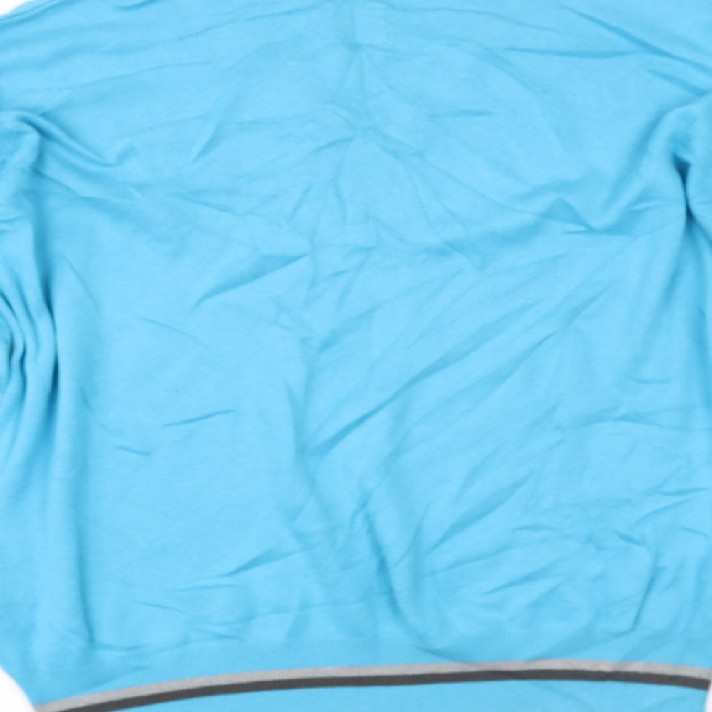 silver lions Mens Blue Henley Jumper Size M