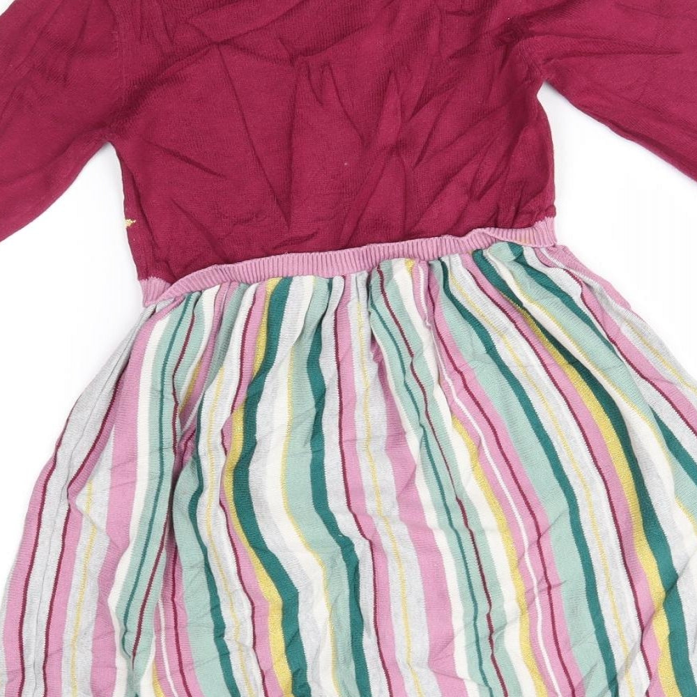 John Lewis Womens Multicoloured Striped A-Line Size 6