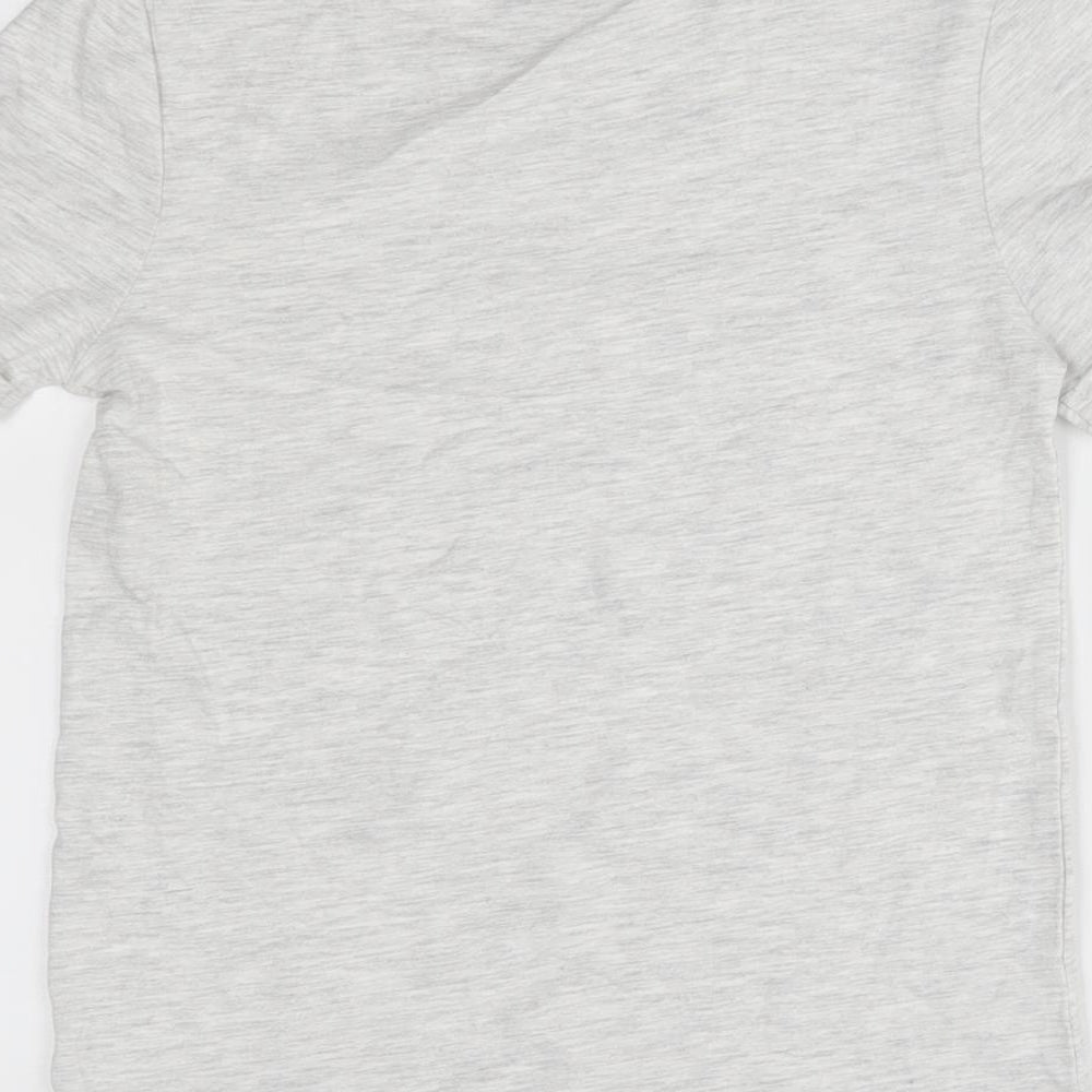 Matalan Girls Grey Basic T-Shirt Size 8 Years