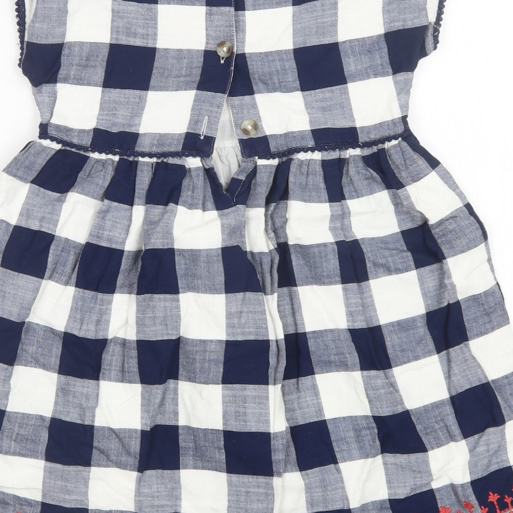 M&S Girls Multicoloured Check A-Line Size 4-5 Years