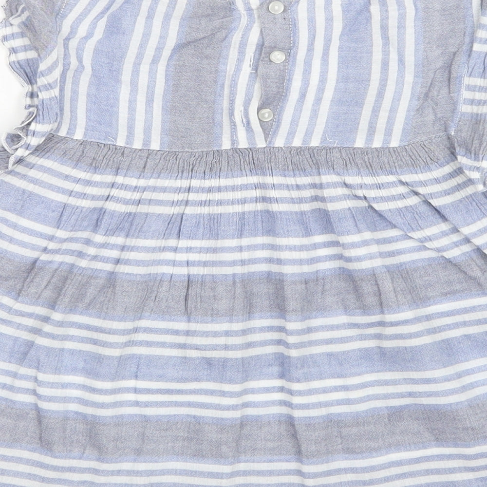 Matalan Girls Multicoloured Striped A-Line Size 7 Years