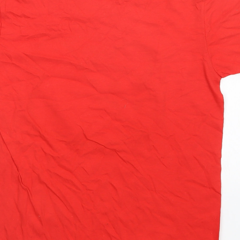 Gilden Girls Red Basic T-Shirt Size L