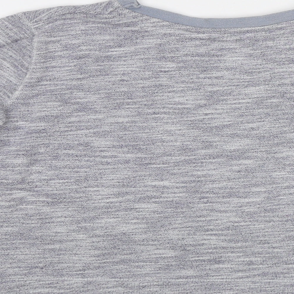 John Lewis Girls Grey Floral Pullover Sweatshirt Size 7 Years - Butterfly