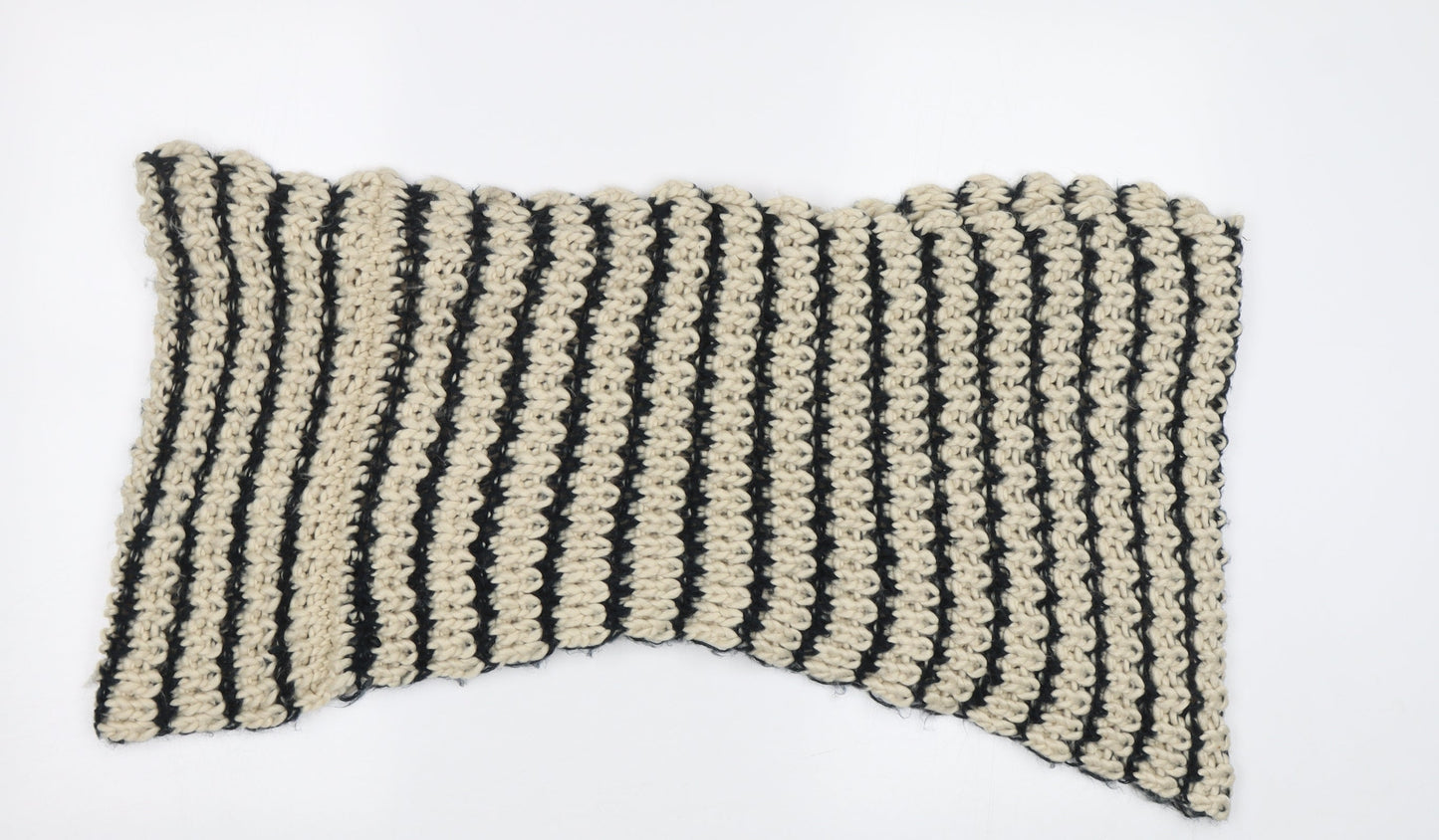 Preworn Womens Ivory Striped Scarf - Snood