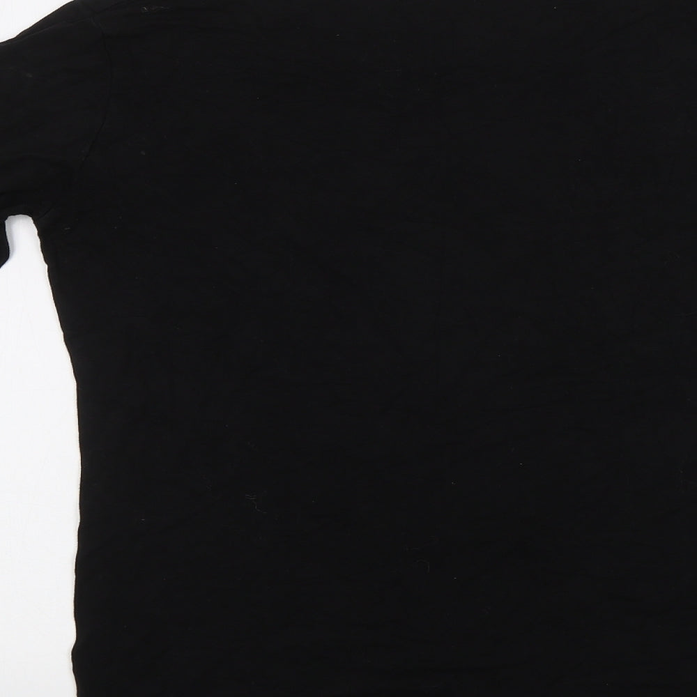 Obsession Womens Black Basic Polo Size M
