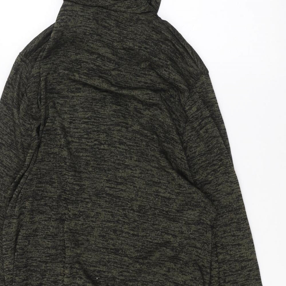 River Island Womens Green Cardigan Hoodie Size M