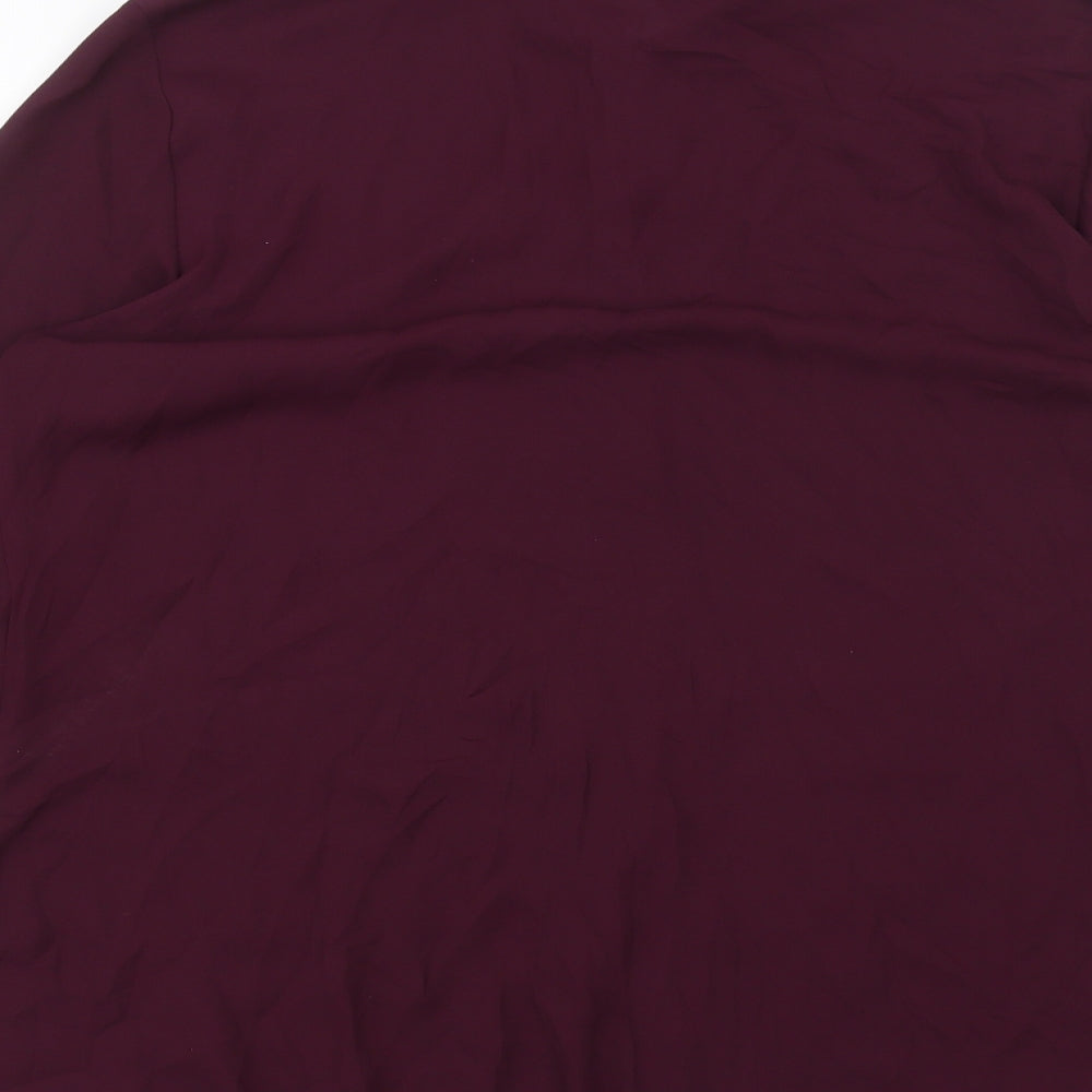 Debinhams Womens Purple Basic Button-Up Size 14