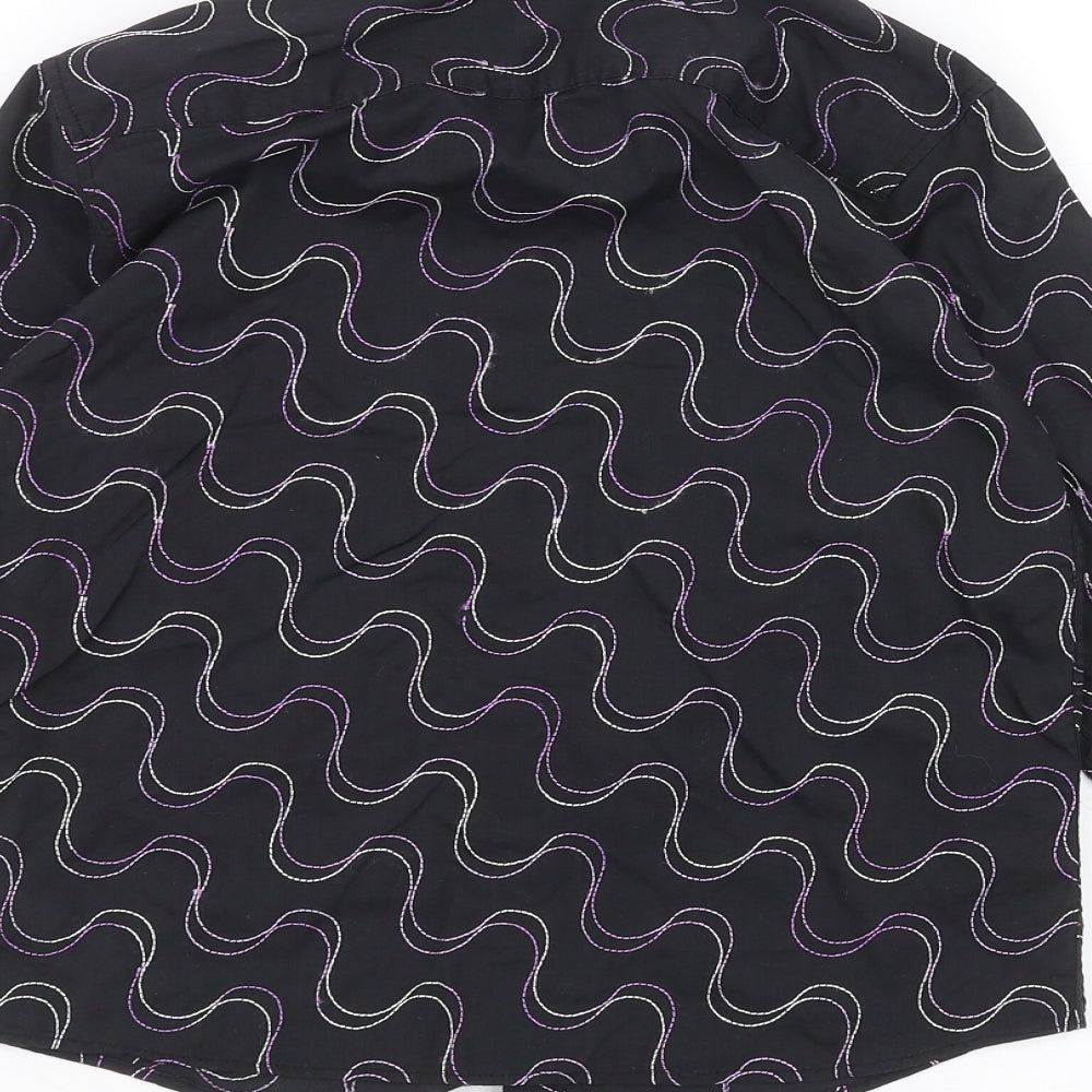 BHS Girls Black Basic Button-Up Size 7-8 Years