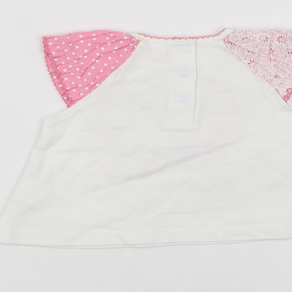cool club Baby White Basic T-Shirt Size 6-9 Months