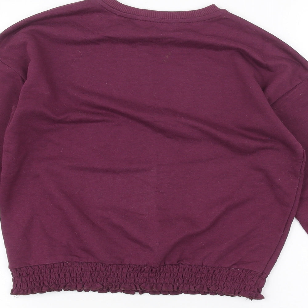 George Girls Purple Pullover Jumper Size 9-10 Years