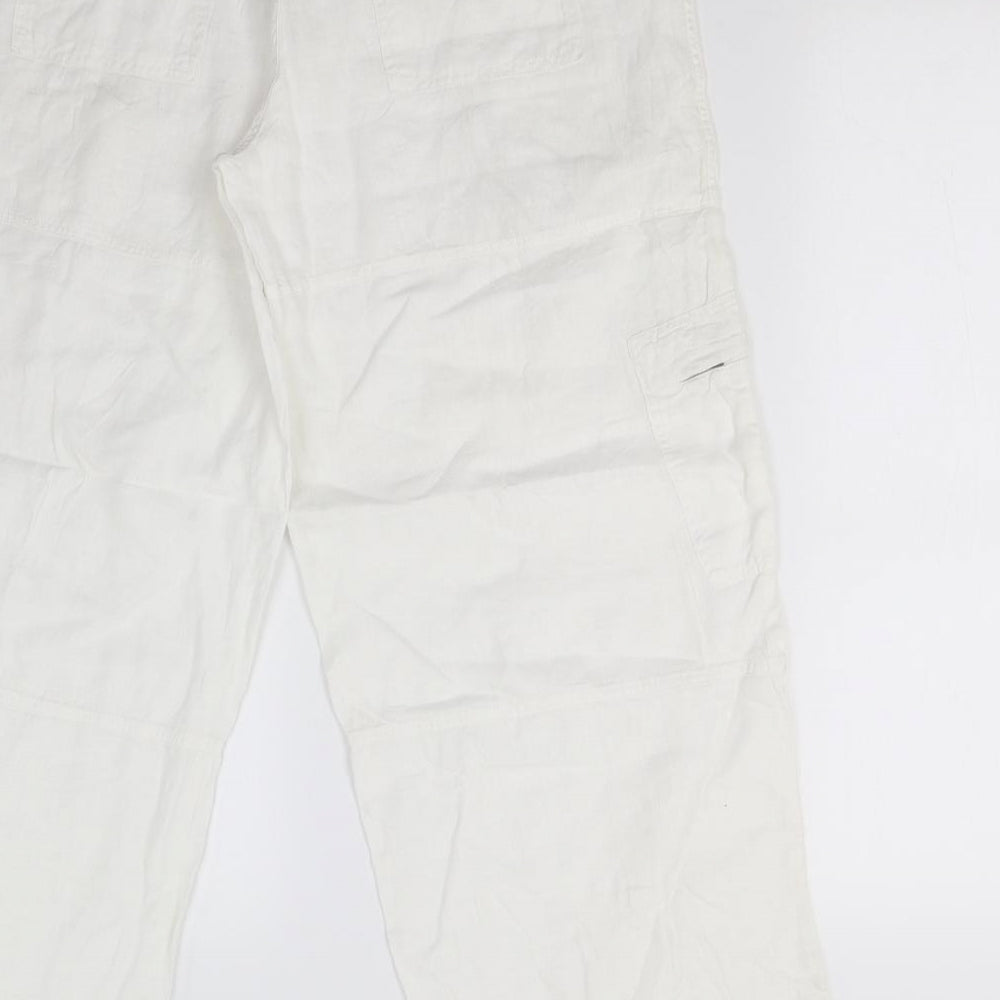 Preworn Womens White Trousers Size M L25 in
