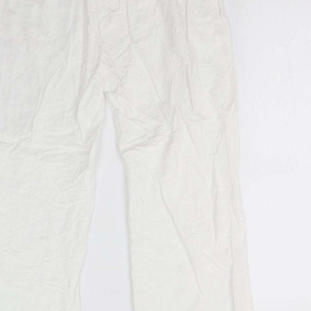 Dash Womens White Capri Trousers Size 16 L23 in
