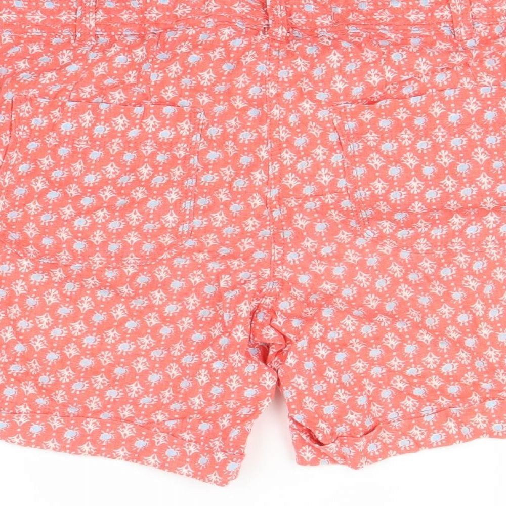 MNext Womens Pink Floral Cut-Off Shorts Size 8