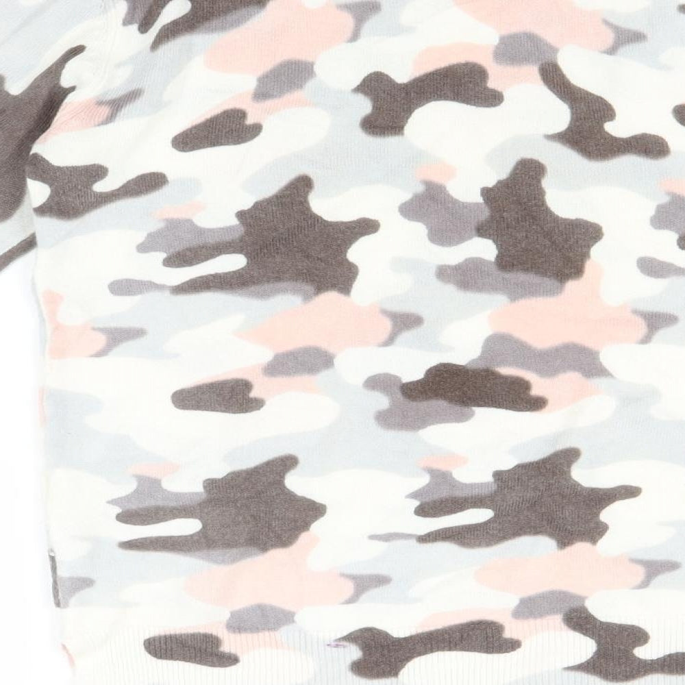 Marks & Spencer Womens Multicoloured Camouflage Pullover Jumper Size 8