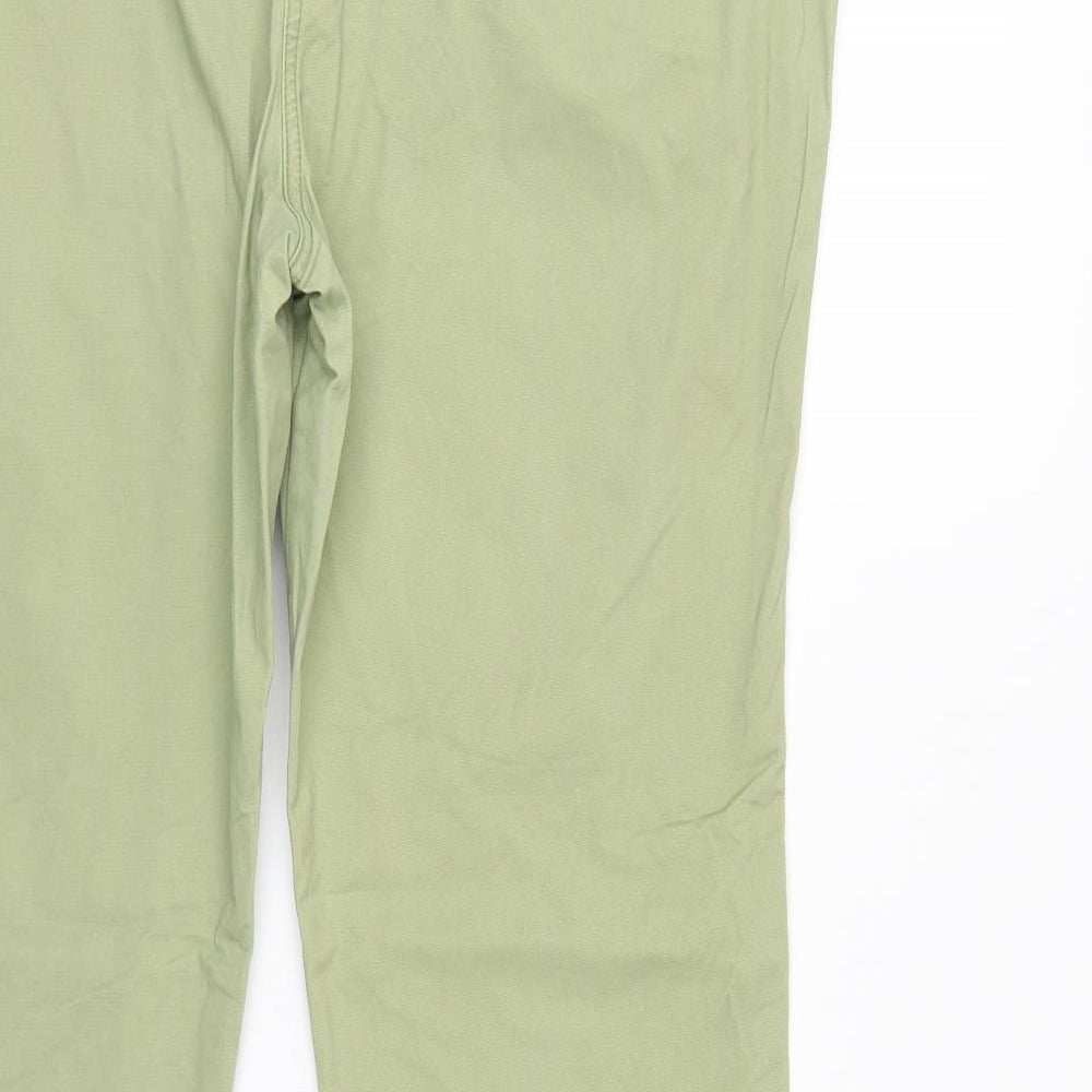 Papaya Womens Green Denim Straight Jeans Size 6 L28 in