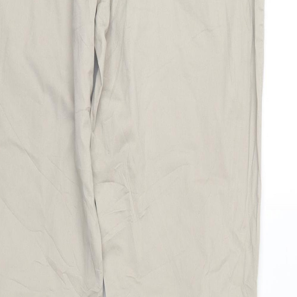 Cecilia Classics Womens Ivory Denim Straight Jeans Size 14 L32 in