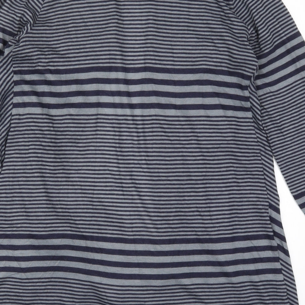 Per Una Womens Blue Striped Cardigan Jumper Size 10