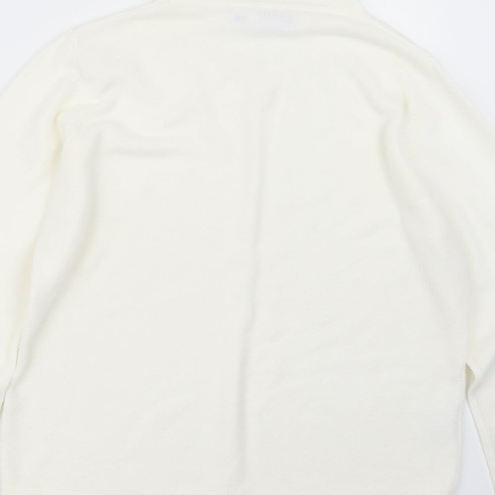 JDV Womens Ivory Knit Pullover Jumper Size 12