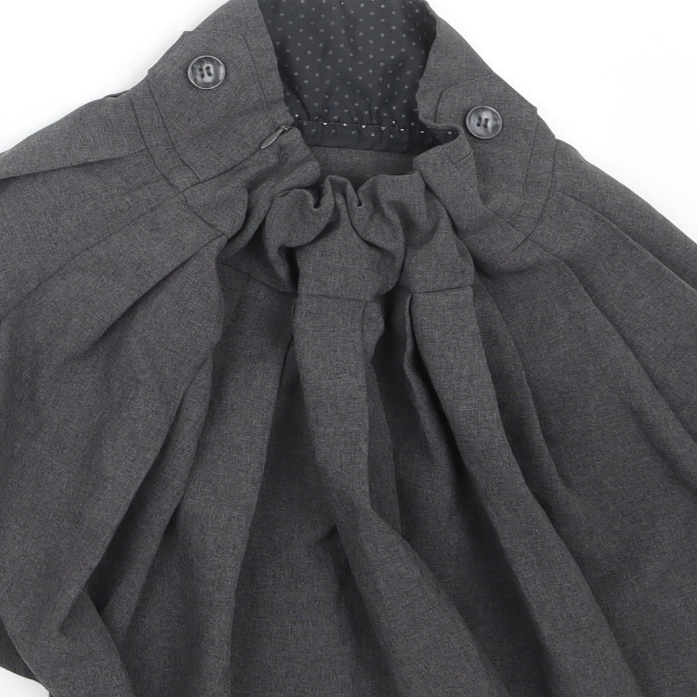 Peacocks Girls Grey A-Line Skirt Size 8-9 Years