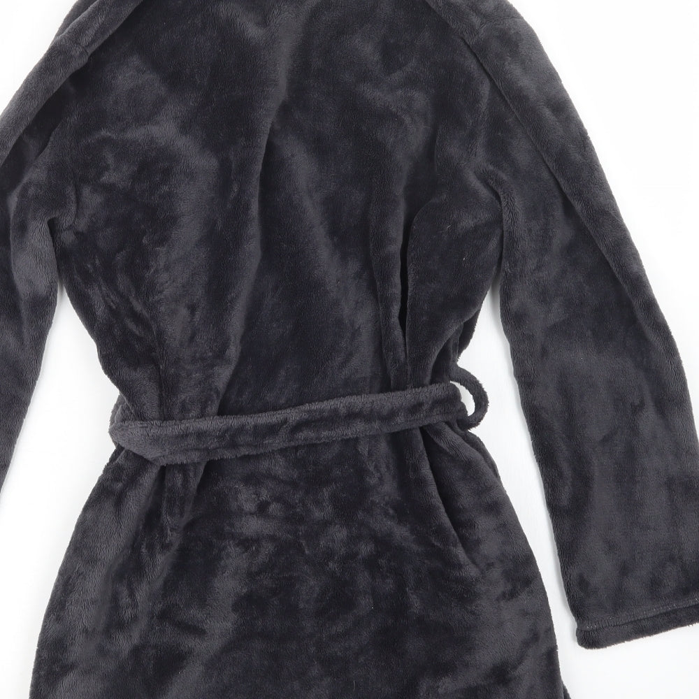 New Look Womens Grey Geometric Top Robe Size S