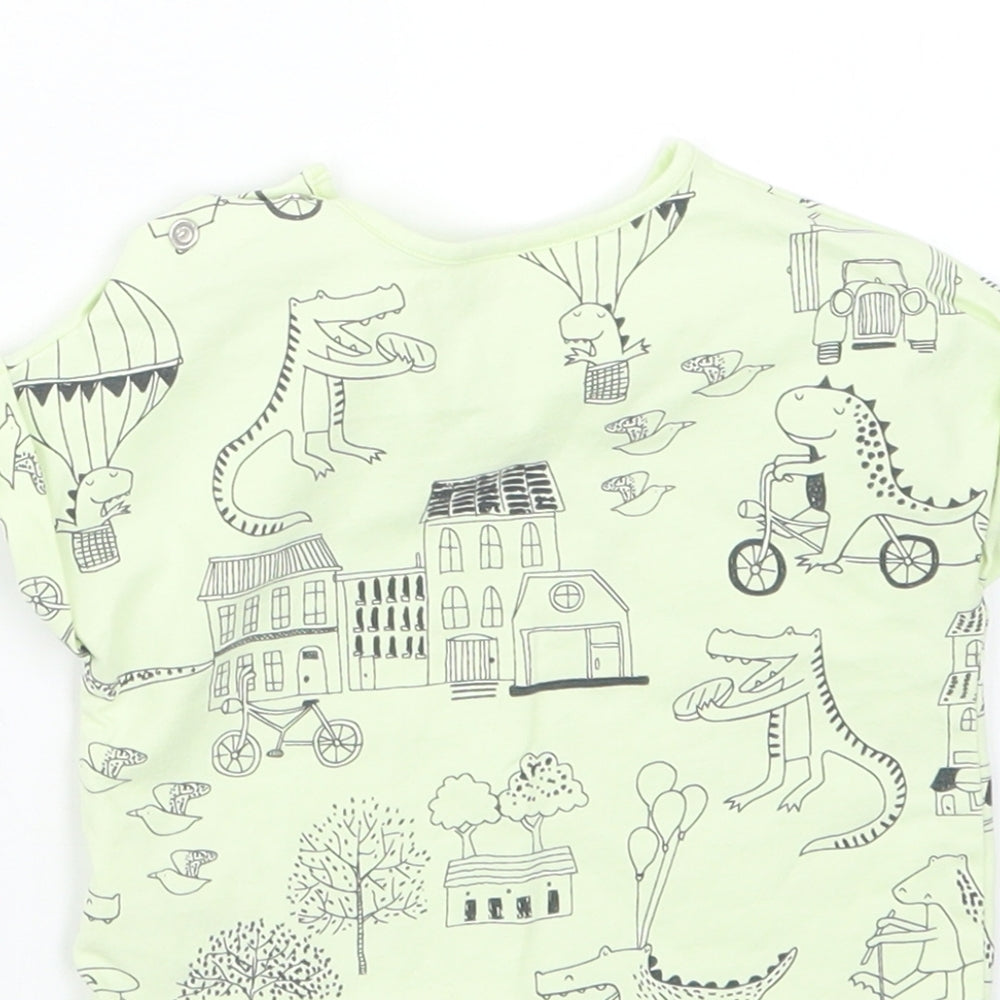 NEXT Boys Green Geometric Basic T-Shirt Size 0-3 Months