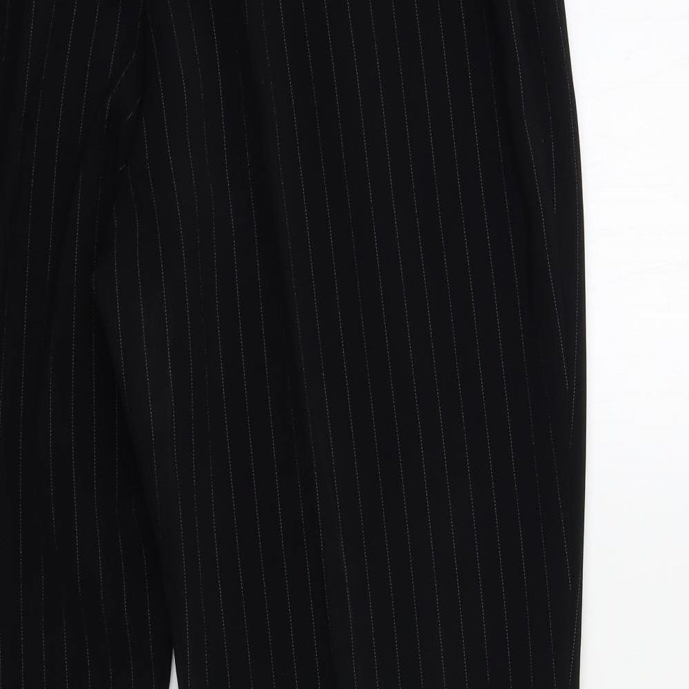 Etam Womens Black Striped Trousers Size 18 L21 in