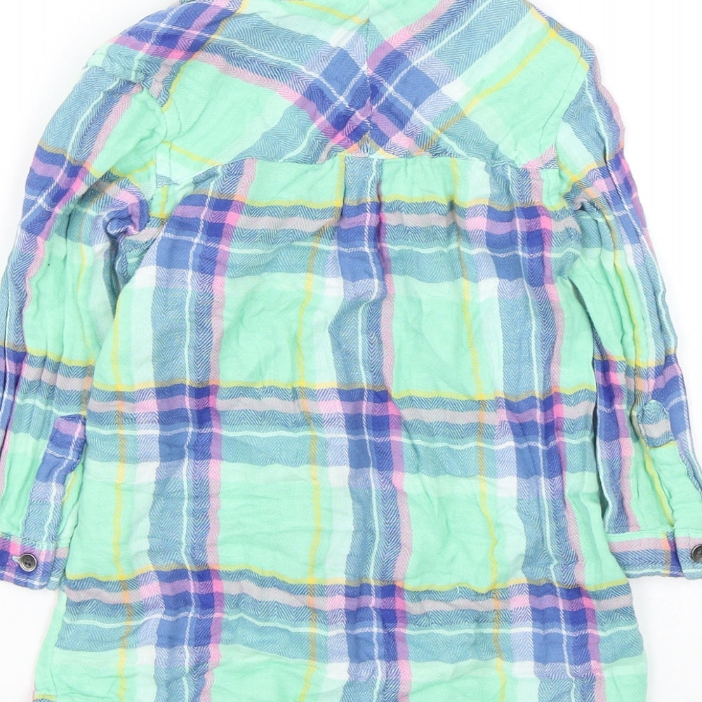 NEXT Girls Green Check Basic Button-Up Size 12-18 Months