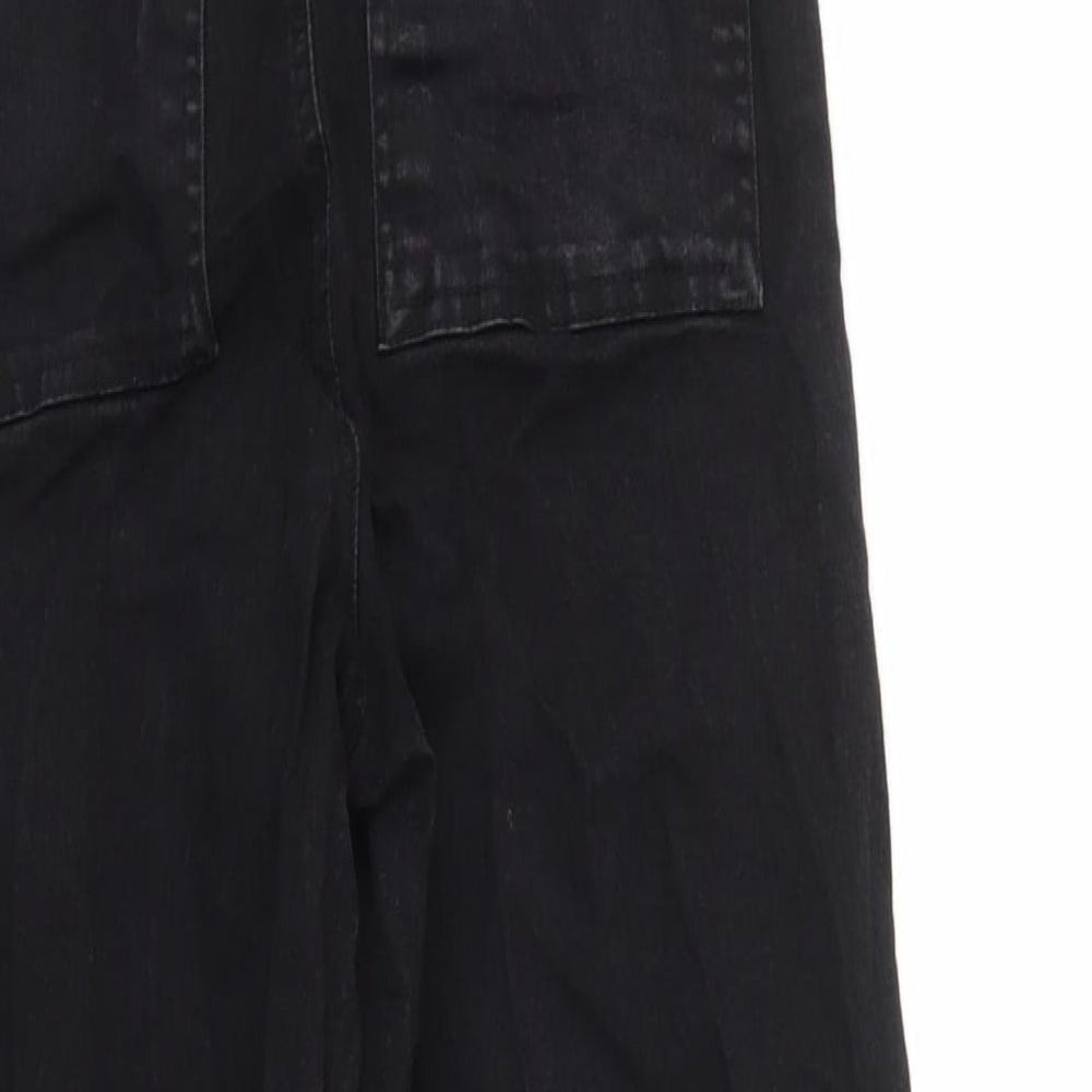 H&M Womens Black Capri Jeans Size 8 L25 in