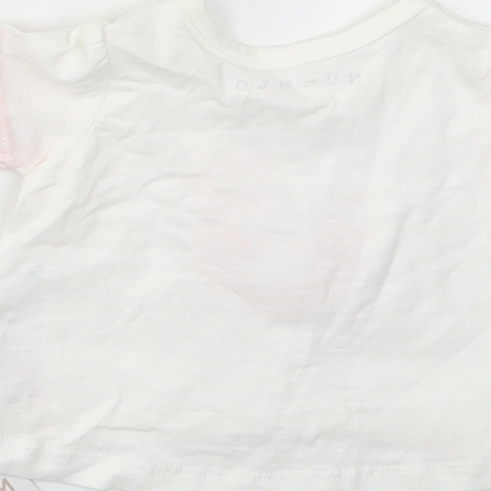 Nutmeg Girls White Basic T-Shirt Size Newborn