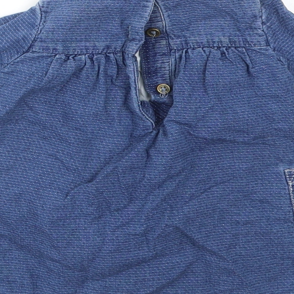 TU Girls Blue Houndstooth Fit & Flare Size 0-3 Months