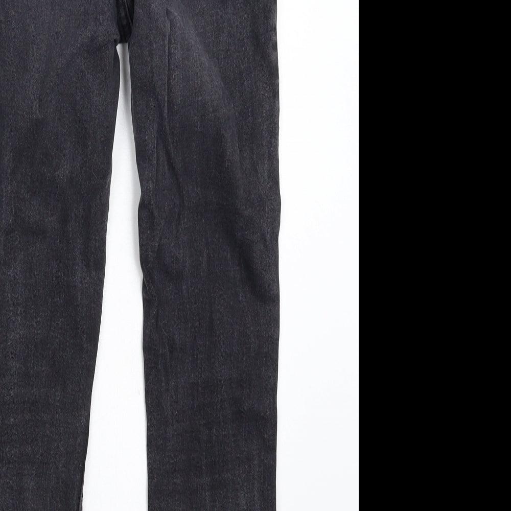New Look Womens Black Denim Cropped Jeans Size 10 L22 in