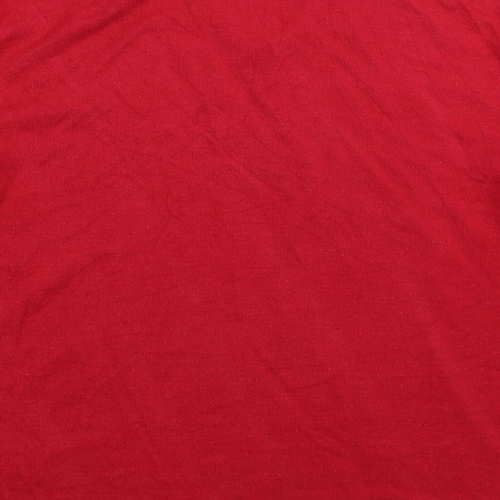 Marks & Spencer Womens Red Knit Pullover Jumper Size 10