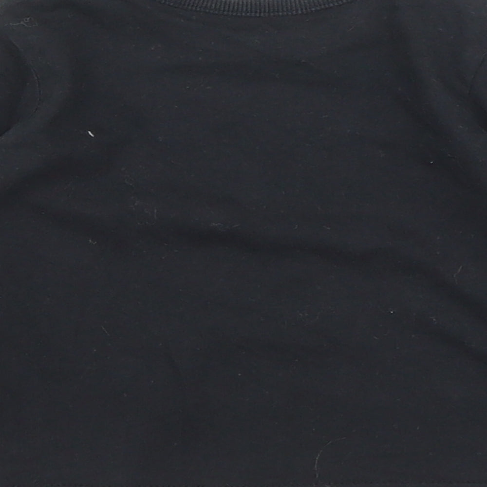 George Baby Black Basic T-Shirt Size 0-3 Months