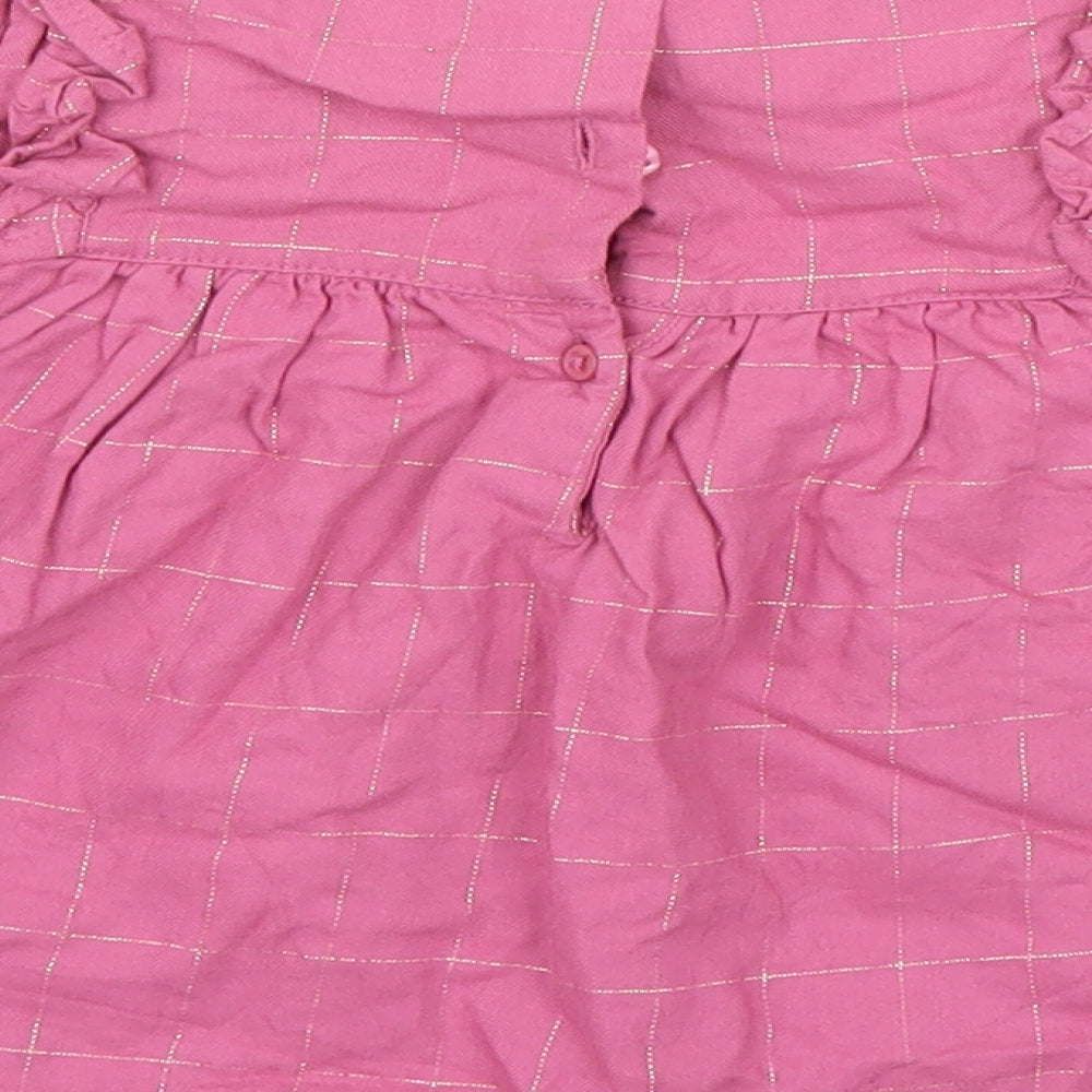Primark Girls Purple Check Basic Blouse Size 24 Months