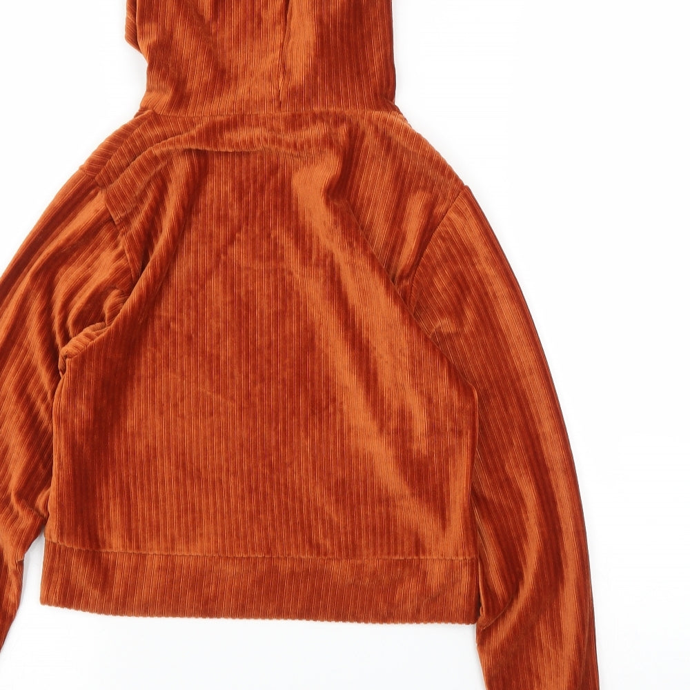 Matalan Girls Orange Pullover Hoodie Size 10 Years