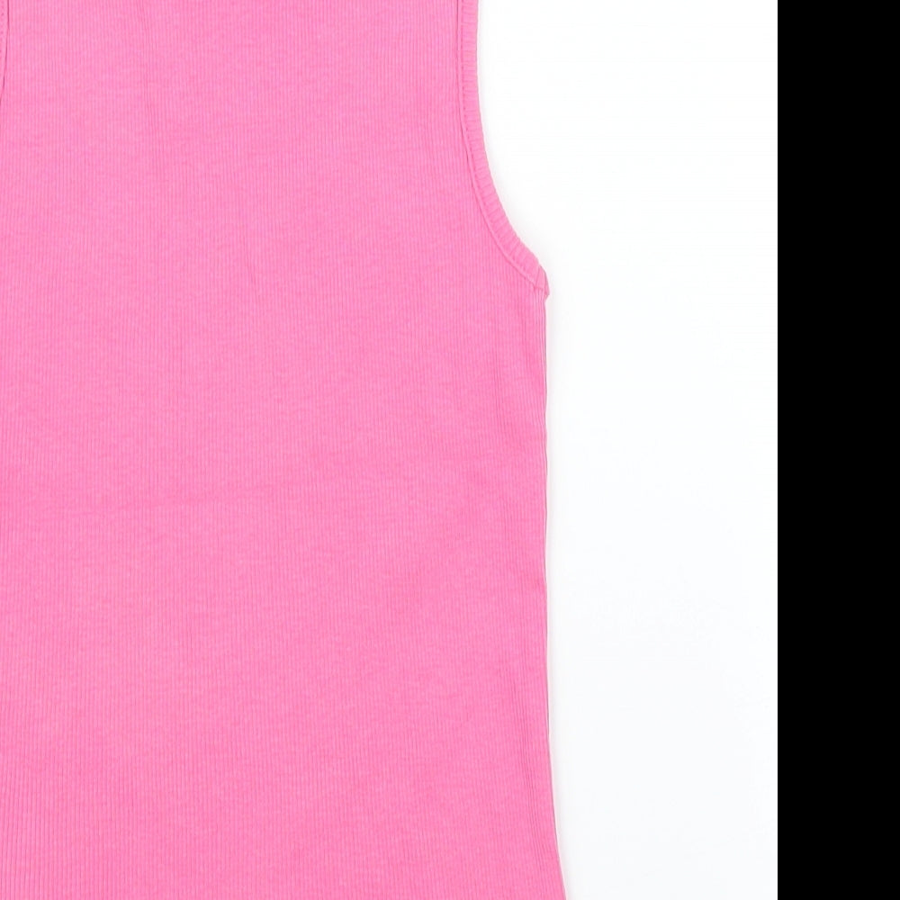 George Girls Pink Basic Tank Size 8-9 Years