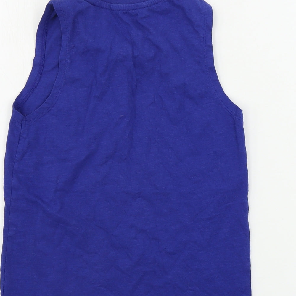 George Boys Blue Basic Tank Size 6-7 Years