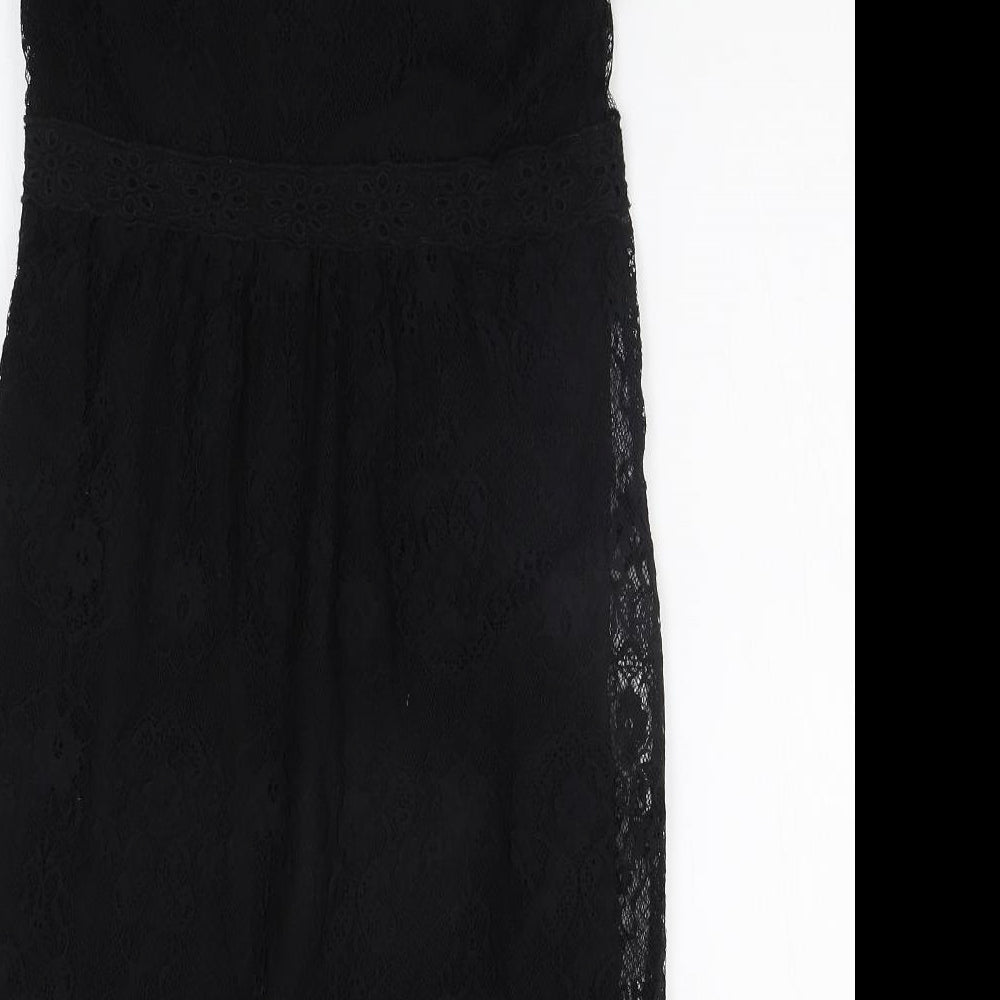 Miss Selfridge Womens Black A-Line Size 10
